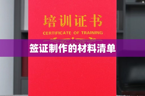平南签证制作的材料清单