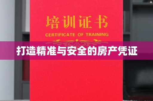平南打造精准与安全的房产凭证